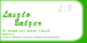 laszlo balzer business card